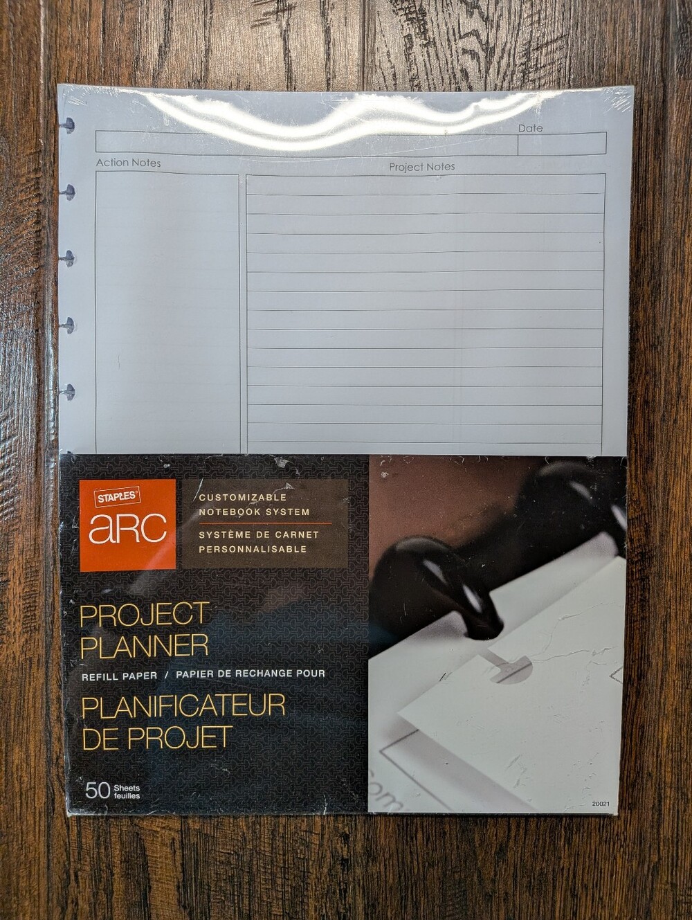 Staples ARC Project Planner Refill Paper 50 Sheets 8.5x11 Heavy Weight
